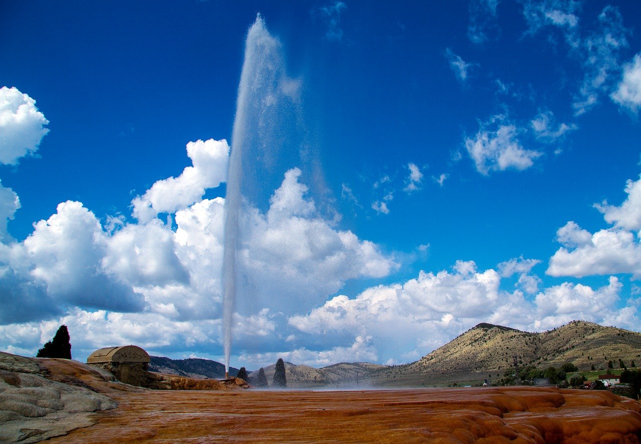 A geyser near Soda Springs