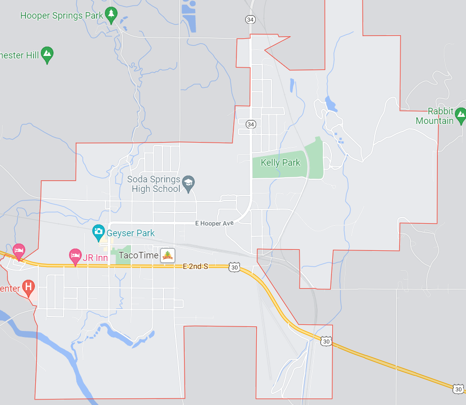 Map of Preston Idaho